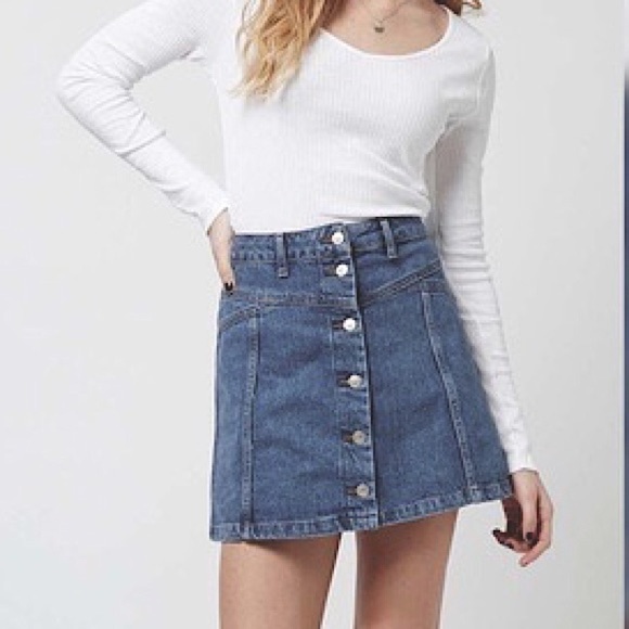 TOPSHOP JEAN skirt Size 0 - Picture 2 of 8